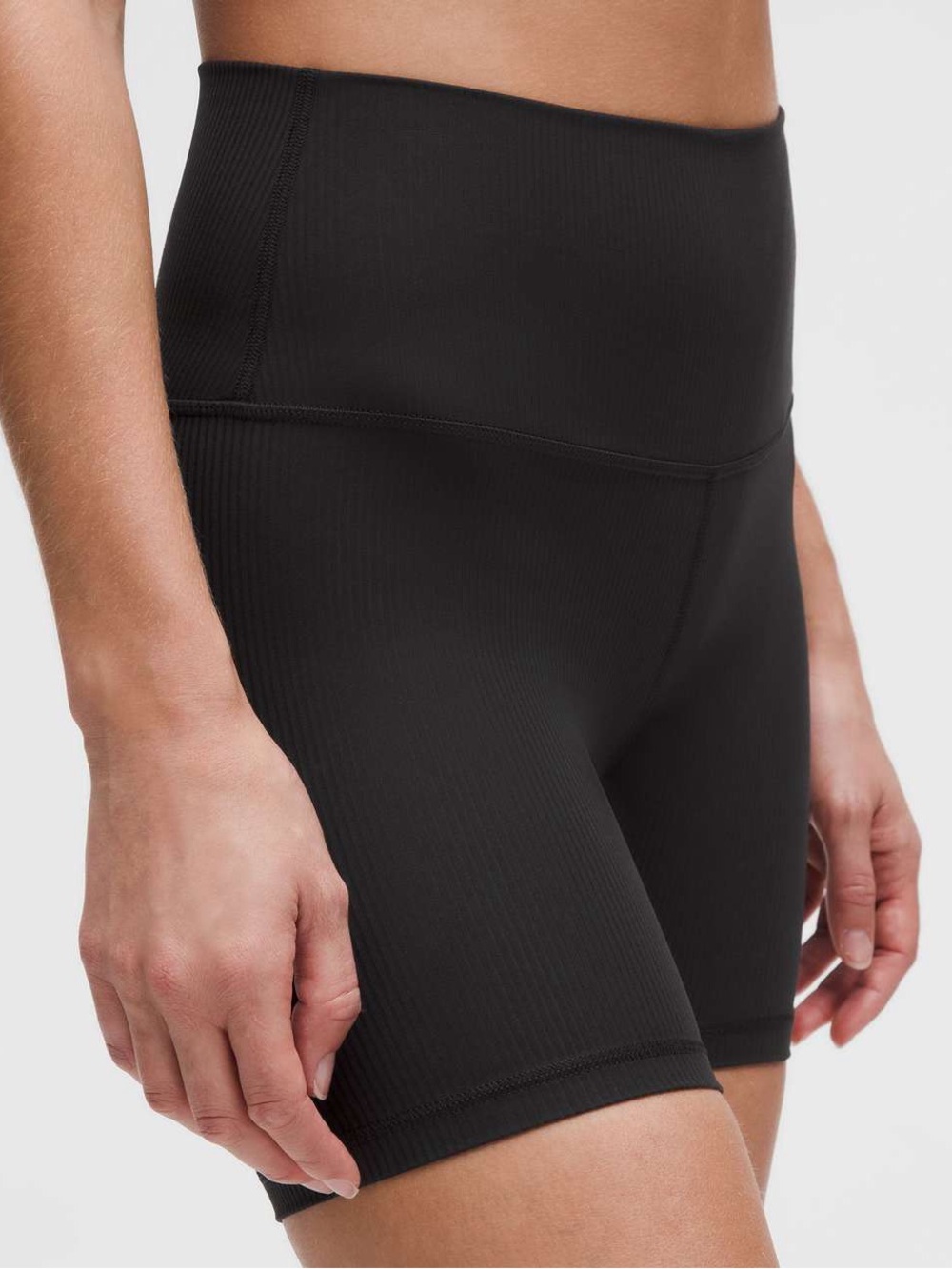 Lululemon 2025 Align High-Rise Ribbed Short 6" Black Size 14 NWT